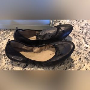 Jessica Simpson Nalan black leather flats - NEW
